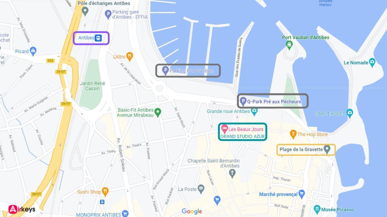 Grand Studio Azur Avec Terrasse - Vieil Antibes Ngoại thất bức ảnh